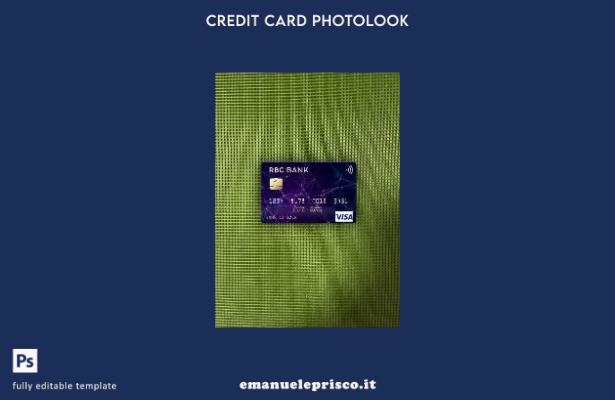 modello frontale photolook per carta visto USA RBC Bank in stile verificato